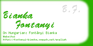 bianka fontanyi business card