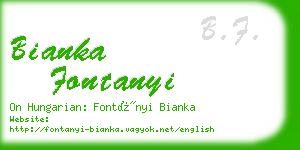 bianka fontanyi business card